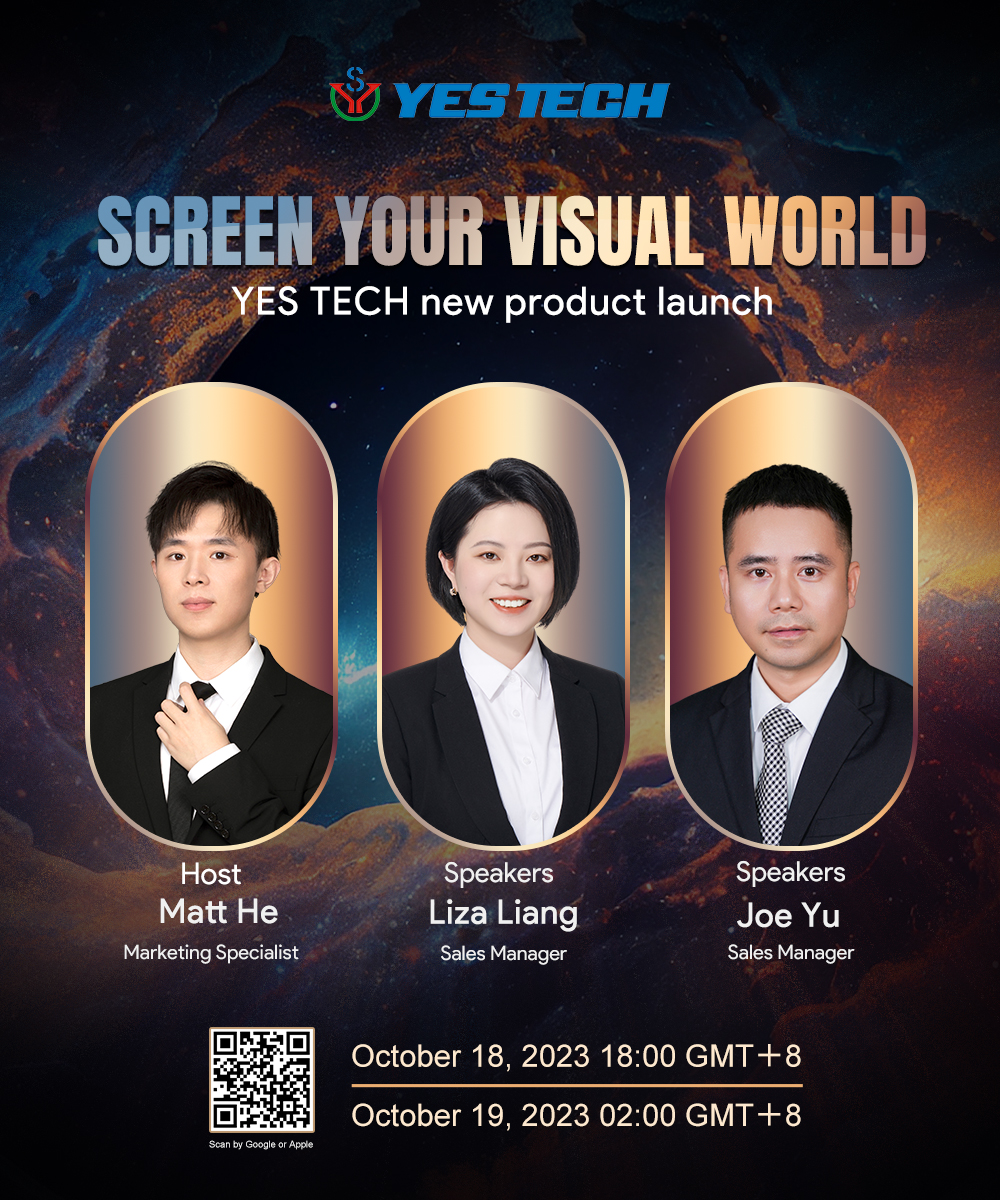 YESTECH_LED's tweet image. Join YES TECH for an exciting Online New Product Launch ✨Screen Your Visual World✨ at ⏰18:00(GMT+8) on 18th Oct and 02:00(GMT+8) on 19th Oct.
Register here: 2295b28dd6.live.polyv.cn/watch/4220428
#leddisplay #ledscreen #LEDtech #fixedinstallation #finepitch #FixedLED #newproductlaunch