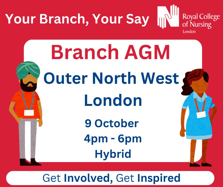 Join the <a href="/RCN_ONWL/">RCN ONWL BRANCH</a> for their Annual General Meeting on Monday 9 October from 4-6pm either in person at RCN HQ or online via Teams. 

Support your local branch and help shape future activities. 

For more info and to sign up visit bit.ly/3tmQ9vC