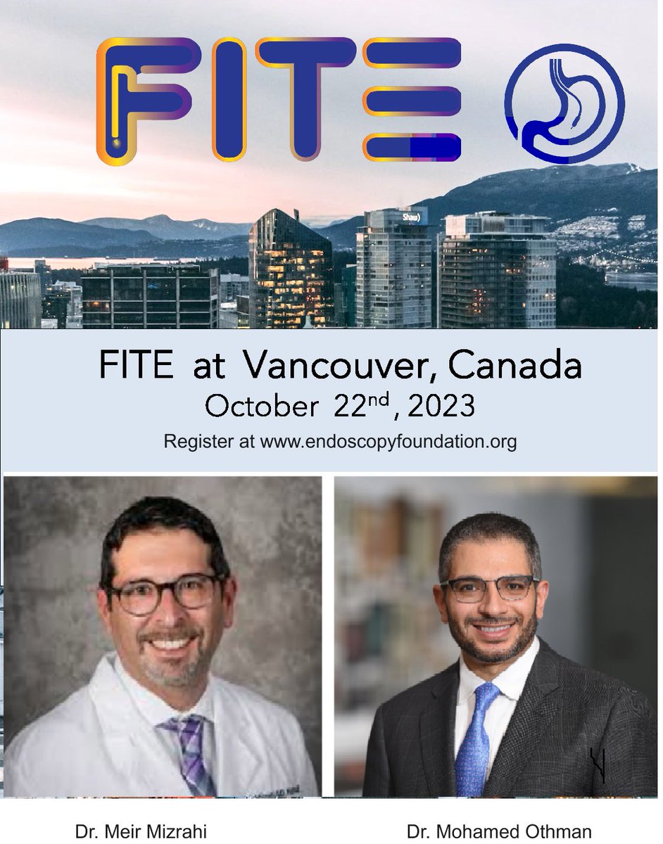 Registration open for FITE meeting at Vancouver, October 22nd, 2023!

Please register for free at: endoscopyfoundation.org/acg-2023

#interventionalendoscopy #endoscopy #endoscopyfoundation #therapeuticendoscopy #vancouver #conference #fite #fiteendoscopy

‍‍‍‍‍‍‍‍‍‍‍‍‍