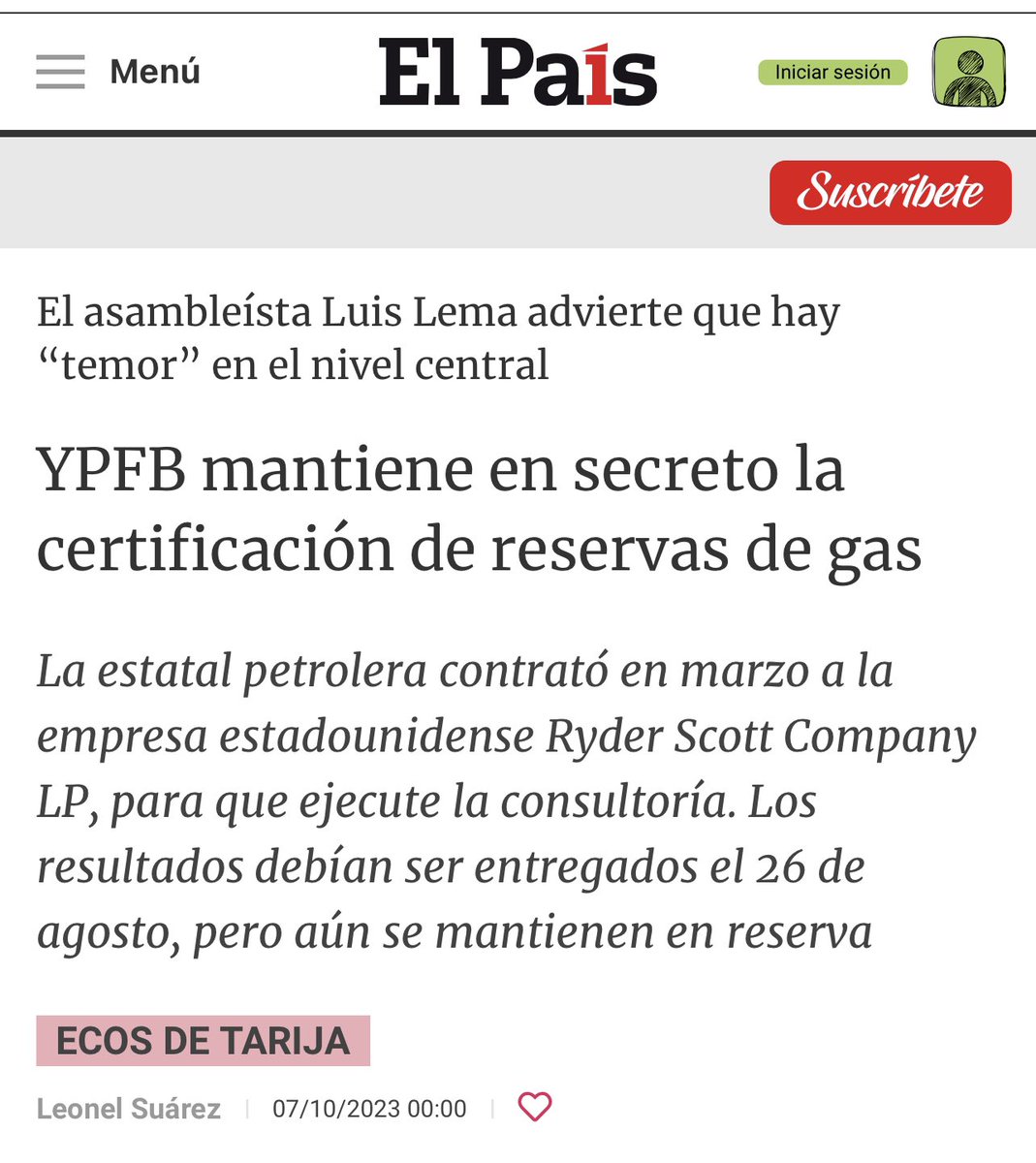 AgustinZambrana's tweet image. 🔥🔥🔥🔥ALERTA🔥🔥🔥🔥
¡Muestren el informe! 
Porq’ esconden el INFORME DE RESERVAS DE GAS?
Según nuestras fuentes en el Bunker, las reservas de gas en Bolivia están en menos de 3 TCF.
El MAS se tiro 51 TCF y hoy…¡Ya no hay gas en Bolivia!
El gobierno de Luis Arce y Evo Morales