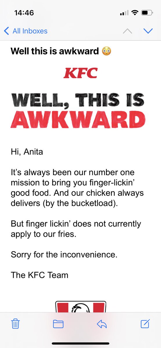 flyawayblog's tweet photo. @kfc u ok hun??? https://t.co/O9P6Zdwe6M