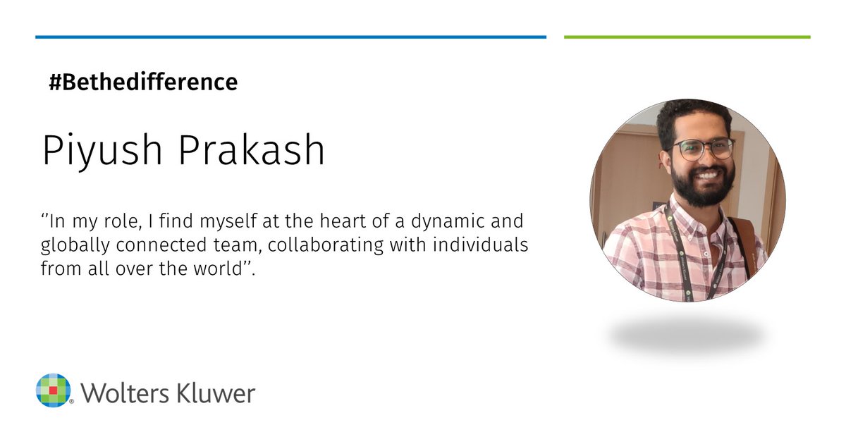 Wolters_Kluwer's tweet image. Meet Piyush Prakash, our Senior Product Software Engineer with a #passionforcoding. Learn about his journey, our tech stack, and his growth at Wolters Kluwer in the full article: ow.ly/MgGh50PTsBv.
Join our Talent Community to discover more about
#lifeatWoltersKluwer.