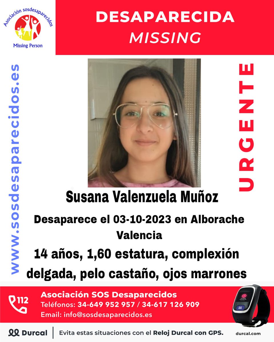 🆘 DESAPARECIDA #Desaparecidos #sosdesaparecidos #Missing #España #Alborache #Valencia Fuente: sosdesaparecidos Síguenos @sosdesaparecido