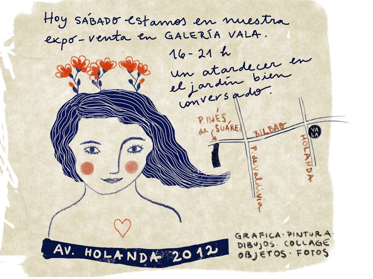 Que pasen cosas lindas también.
Hoy seguimos en VALA. Un atardecer en el jardín bien conversado con el trabajo de 12 artistas y cerca de la Primavera del Libro más encima. Holanda 2012 a pasos de Bilbao.