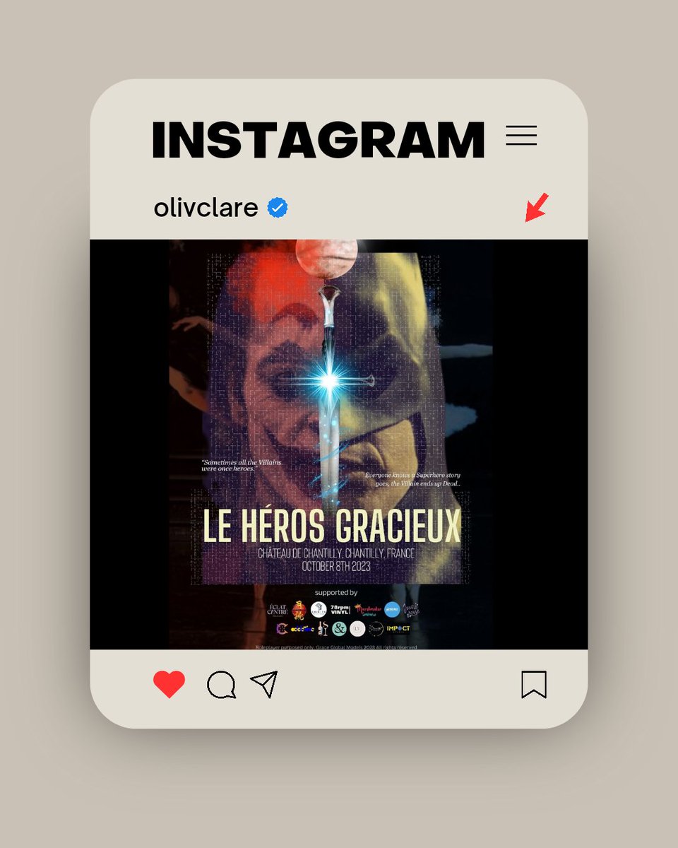 ⠀ 

𝙄𝙉𝙎𝙏𝘼𝙂𝙍𝘼𝙈 
𝑶𝒍𝒊𝒗𝑪𝒍𝒂𝒓𝒆 posted a new feed :
━━━━━━━

𝑶𝒍𝒊𝒗𝑪𝒍𝒂𝒓𝒆 “Le Heros Gracieux” is a runway extravaganza brought to you by Grace Global Models, featuring their top models showcasing their catwalk prowess. 𝗺𝗼𝗿𝗲...

ㅤ