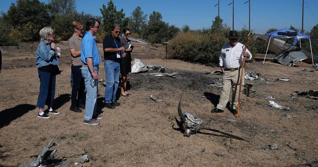 ERAU_Alumni's tweet photo. A group of alumni attending #OctoberWest had the opportunity to learn from Professor Bill Waldock during yesterday's Crash Lab Tour. We hope everyone who joined us had a wonderful time, and gained some new knowledge! https://t.co/n8TLamhyfA