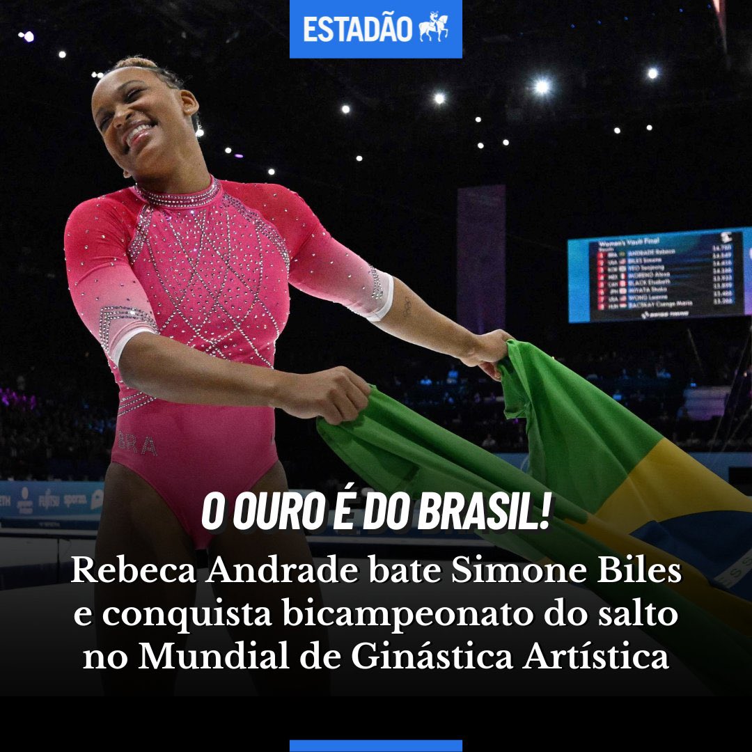 Rebeca Andrade é prata, e Simone Biles fatura o hexa no Mundial, ginástica  artística