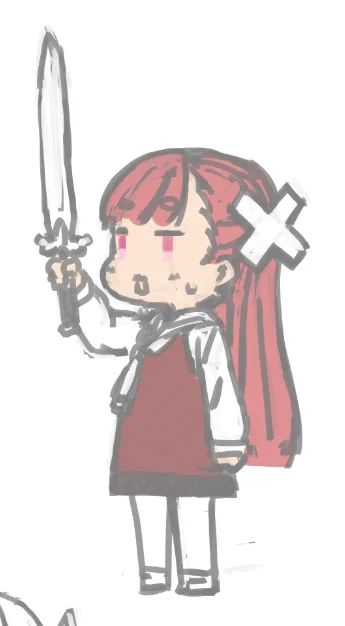 なんの絵かわかんないけどはるか昔に描いてた絵かわいいかもしれない...