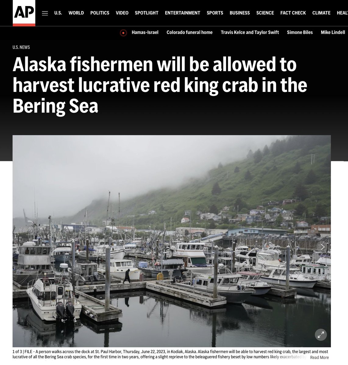 Maybe it's not 'climate change'?

- 2021: Red king crab fishery closed because of 'climate change'.

- 2023: Red king crab fishery re-opened because of 'climate change'.

Everything is 'climate change' when that is all you are allowed to consider.

apnews.com/article/alaska…