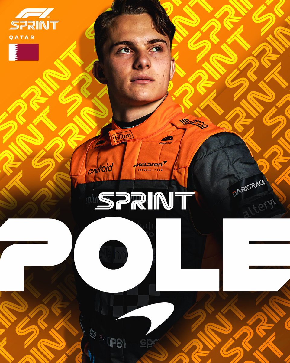 OSCAR PIASTRI TAKES POLE FOR F1 SPRINT! 🙌

An outstanding lap by the <a href="/McLarenF1/">McLaren</a> rookie driver who pips team mate Lando Norris to the top spot 👏

What a superb performance by the Aussie!! 💪

#QatarGP #F1 <a href="/OscarPiastri/">Oscar Piastri</a>