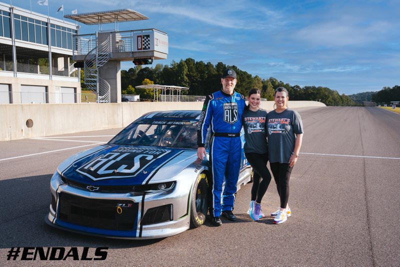 We were at @barbermotorpark last week to honor Stewart. This is Amy & Emma (his D & GD) who invited us, have helped take care of his #als / #mnd health needs for over 20 years, and work as ALS activists to help raise awareness and funds for the disease, we raised 35k!! #endals