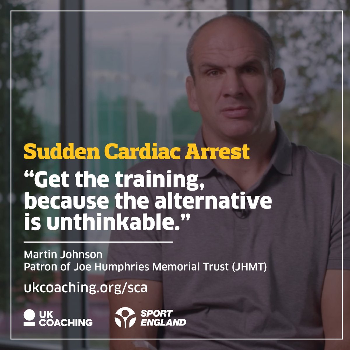 Be inspired to take our free online #SuddenCardiacArrest course by hearing from @EnglandRugby legend Martin Johnson on a cause close to his heart: the importance of undertaking training in CPR and how to use a defib 👉 bit.ly/46ehjTu #SADSWeek2023 #ENGvSAM #RWC2023