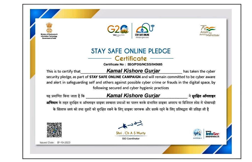 I pledge to follow ethical, hygienic and secure digital practices at all times .

<a href="/SSOIndia/">ISEA - Stay Safe Online by MeitY</a> <a href="/_DigitalIndia/">Digital India</a> <a href="/DigitalNagrik/">Digital Nagrik</a> <a href="/CMMadhyaPradesh/">Chief Minister, MP</a> <a href="/CMYIP_/">Chief Minister’s Youth Internship Programme</a> <a href="/Youth2047/">Youth of India Foundation</a> <a href="/Youth4GH2/">Youth4GH2</a> <a href="/AIGGPA/">AIGGPA</a> <a href="/ravikarkara/">Ravi Karkara</a>
<a href="/elonmusk/">Elon Musk</a> <a href="/IND2047/">INDVest</a> <a href="/AshwiniVaishnaw/">Ashwini Vaishnaw</a> <a href="/gopalkagarwal/">Gopal Krishna Agarwal</a> <a href="/pbillore141/">Prafull Billore</a> <a href="/YuWaahIndia/">YuWaah (Generation Unlimited India) at UNICEF</a>