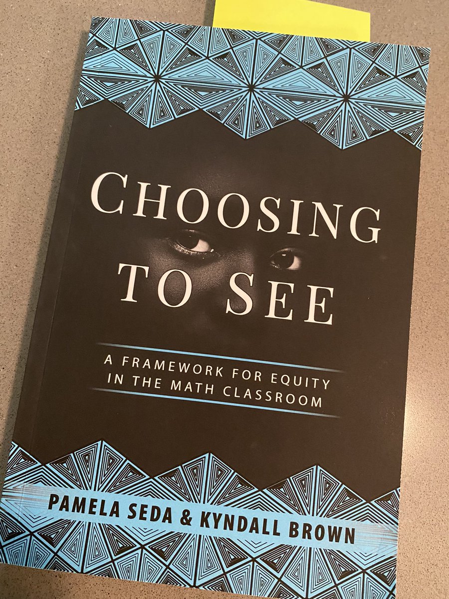 “Assumptions about students from marginalized groups are often negative. If we don’t see them in their humanity, we will be tempted to see them as numbers, as statistics, as their labels.”<a href="/pamseda1/">Dr. Pamela Jones Seda</a> <a href="/kyndallab/">Kyndall Brown</a> #ChoosingToSee

This book transcends math; a must read~see the humanity
