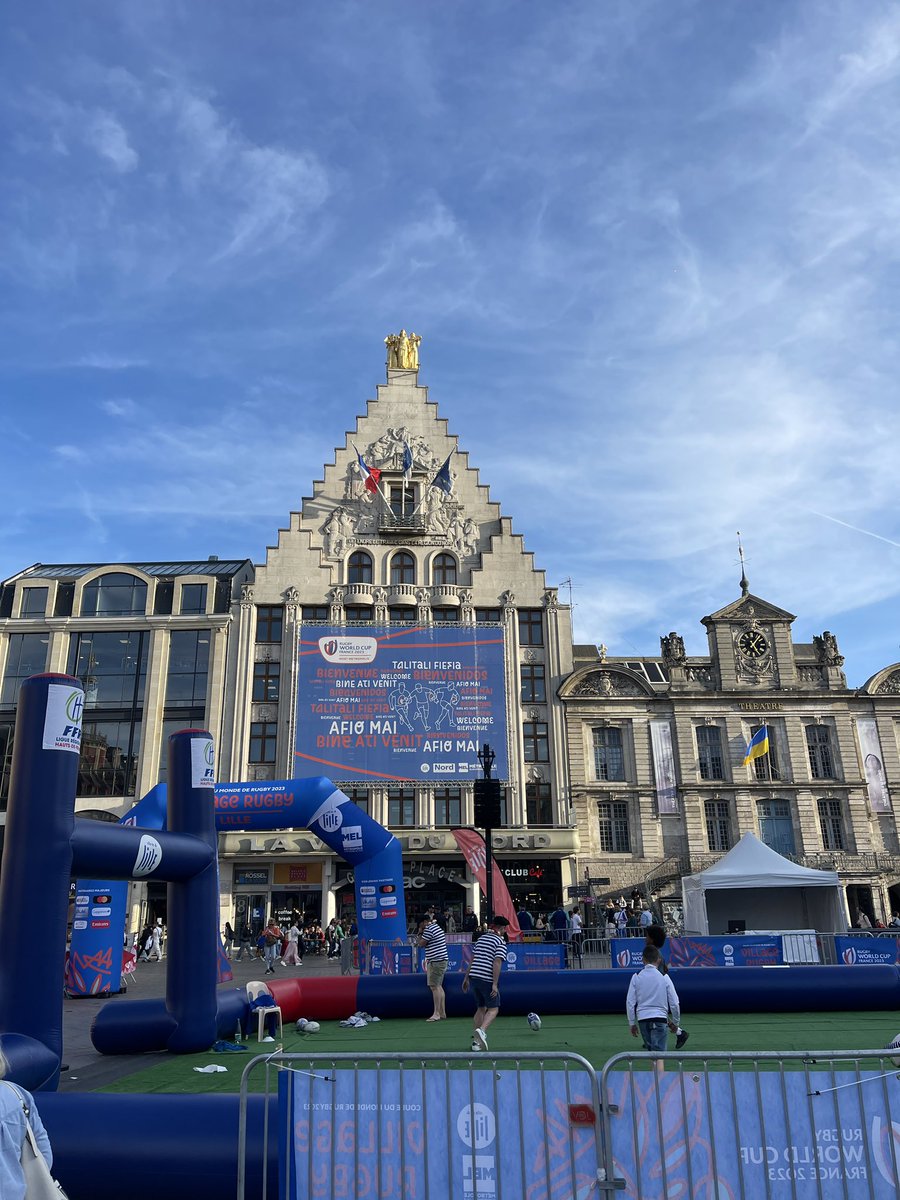 Lille for #RWC2023 Love the people but organisers should be fired. The ONLY Fan Zone WITHOUT A SCREEN (mmm are you getting Rugby supporters confused with Football supporters because you just lost a tonne of cash for local businesses). #1