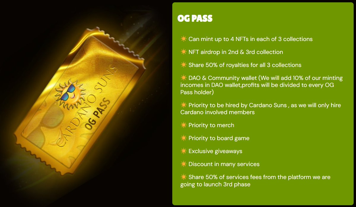 CardanoSuns's tweet photo. 🎉GIVEAWAY🎉

Last giveaway before our mint on 12 of October will be OG Pass for a lucky winner (Current floor 199 $ADA)

1⃣ Follow us, ❤️&🔃
2⃣ Tag 4 #CNFT friends
3⃣ Join us: https://t.co/WnQW1zzp9G

⏳48h

#cnftgiveaway #cnfts