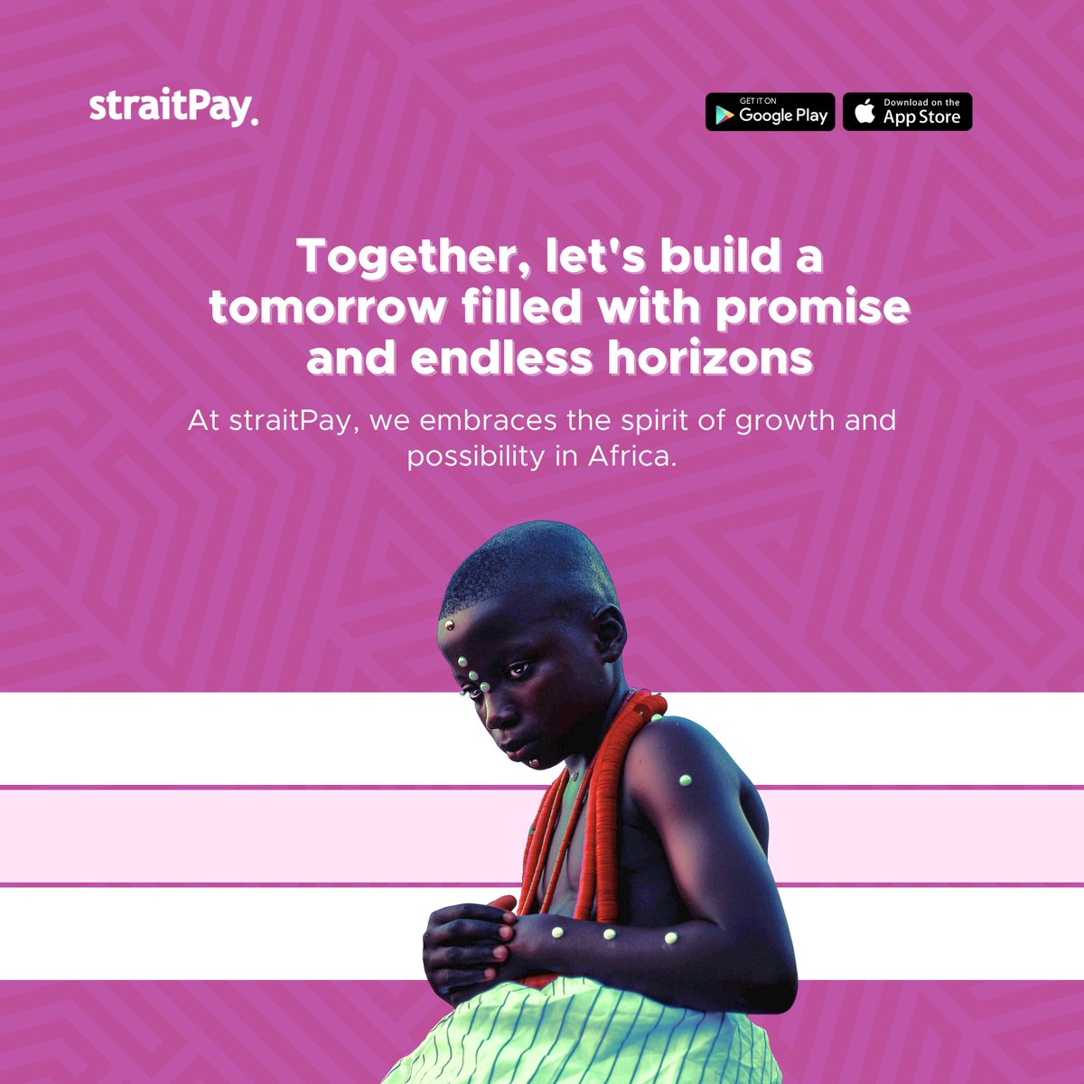 straitpay's tweet image. Together, let&apos;s build a tomorrow filled with promise and endless horizons. At straitPay, we embrace the spirit of growth and possibility in Africa. Join us on this journey towards a brighter future!  #straitPayPromise #AfricaInnovation #EndlessHorizons #Africa #straitPay