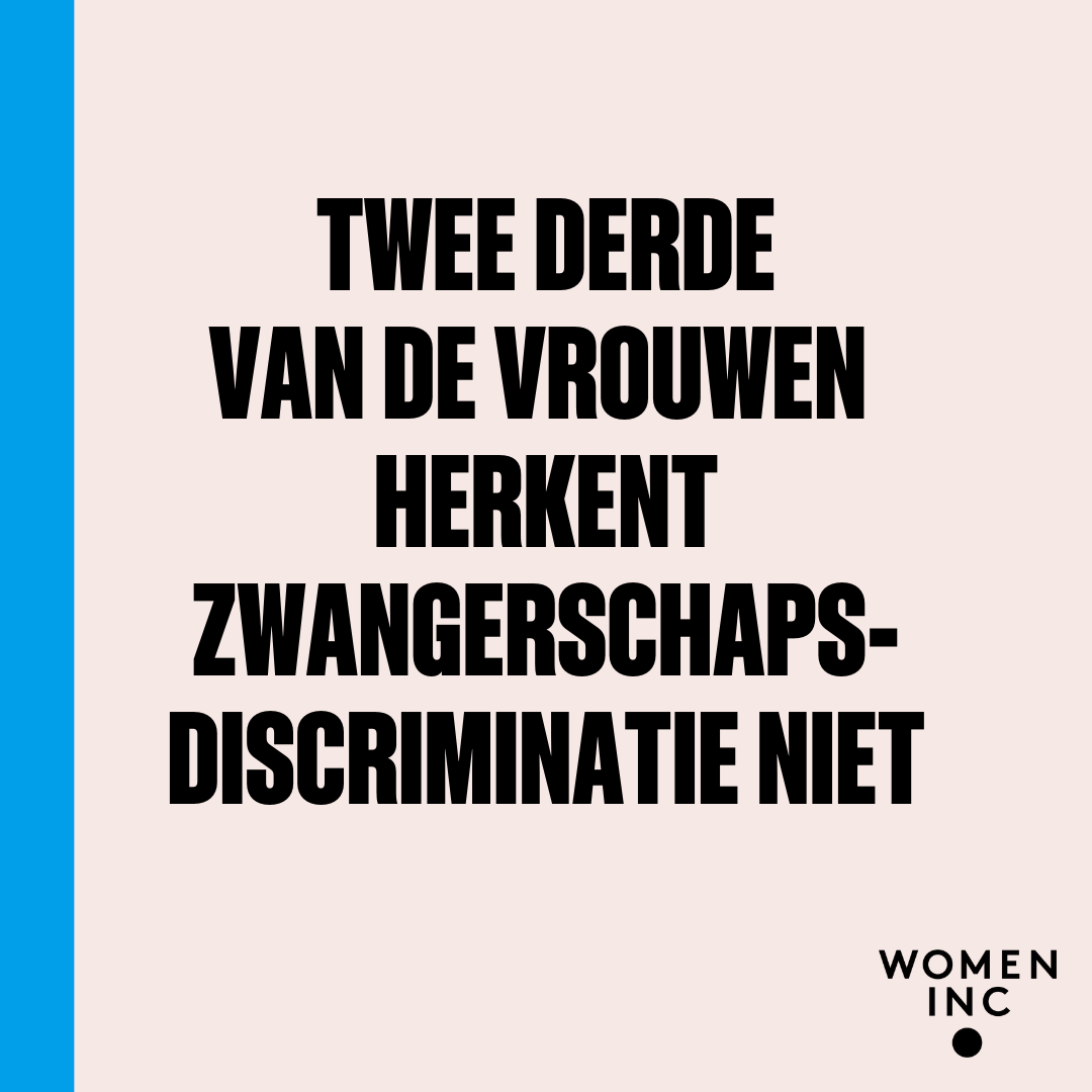 WOMENInc's tweet photo. Zwangerschapsdiscriminatie wordt slecht herkend: 67% van de vrouwen die discriminatie ervaren, weet dat als discriminatie te herkennen. Daarom trekt slechts 11% van de vrouwen die zich gediscrimineerd voelen, ergens aan de bel. https://t.co/07GFRTif3p