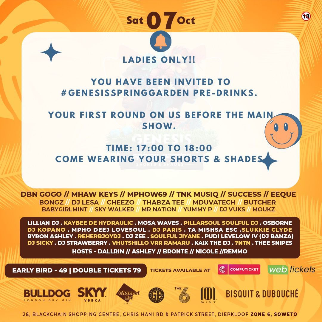_usneh's tweet photo. Ladies please come this side
I hope your shorts and shades are ready
@GenesisEventsSA
#GenesisSpringGarden
#ShortsAndShorts https://t.co/6b3GUzv8Zv