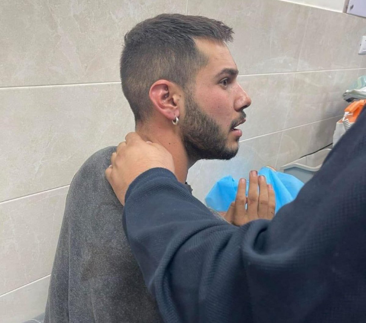 swilkinsonbc's tweet photo. Unlike the israeli tactic of shoot, kill, maim &amp; leave to bleed, an injured israeli captured by Gaza forces gets treatment in a Palestinian hospital https://t.co/IzJVnO3SCA