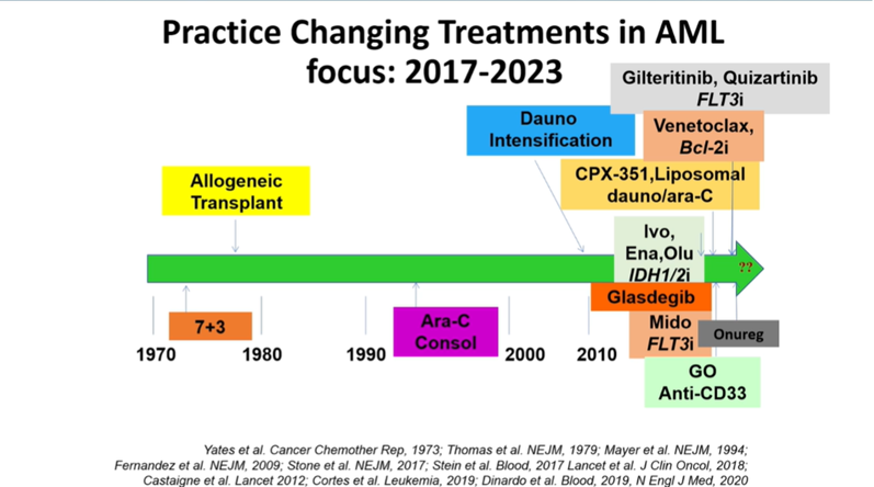 AML_Hub's tweet photo. CONGRESS | #IACH23 | #CoMyDAL
Naval Daver @Daver_Leukemia @LeukemiaMDA reviews firstline therapies for fit patients on behalf of Jessica Altman @jaltmanmd.
· Value of molecular MRD in getting data quickly, and potential to include NGS in regulatory endpoints
· Transplant decisions are dynamic
· Promising trial results of FLAG-Ida-Ven
· High interest in FLT3i including quizartinib, and exciting Aza-ven plus gilteritinib data
@TheIACH #IACH2023 #AMLsm