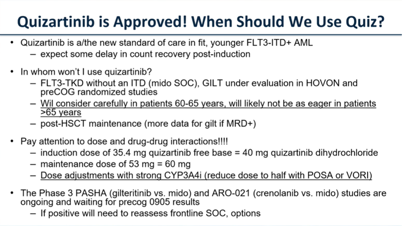 AML_Hub's tweet photo. CONGRESS | #IACH23 | #CoMyDAL
Naval Daver @Daver_Leukemia @LeukemiaMDA reviews firstline therapies for fit patients on behalf of Jessica Altman @jaltmanmd.
· Value of molecular MRD in getting data quickly, and potential to include NGS in regulatory endpoints
· Transplant decisions are dynamic
· Promising trial results of FLAG-Ida-Ven
· High interest in FLT3i including quizartinib, and exciting Aza-ven plus gilteritinib data
@TheIACH #IACH2023 #AMLsm