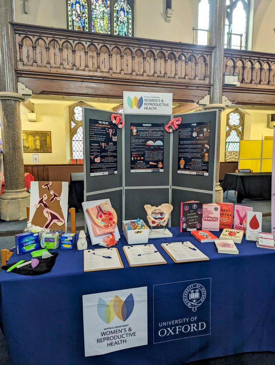 We're ready <a href="/Oxford_IF/">IF Oxford</a> Explorazone with our Periods, Pain and the Pelvis display! <a href="/Ox_wrh/">Nuffield Dept of Women's & Reproductive Health</a>