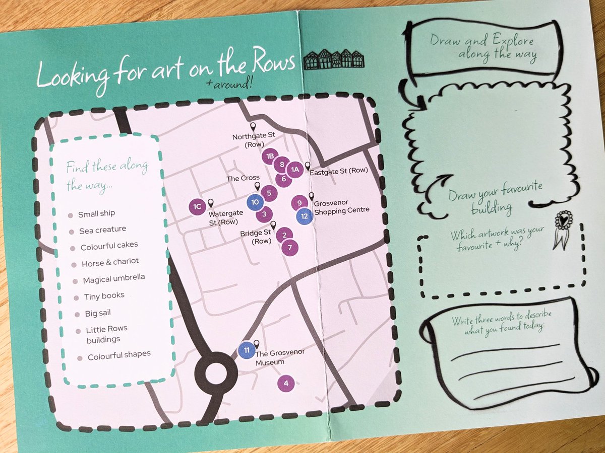 ChesterContemp's tweet photo. Use our leaflet to hunt for #CCSchools art on the Rows and complete the challenges as you search.

Pupils from 10 schools across Chester have worked with artists to create artworks inspired by the city and #ChesterContemporary.  Until 1 Dec.

https://t.co/QhvXB0zETz https://t.co/PkRxIRyZI3