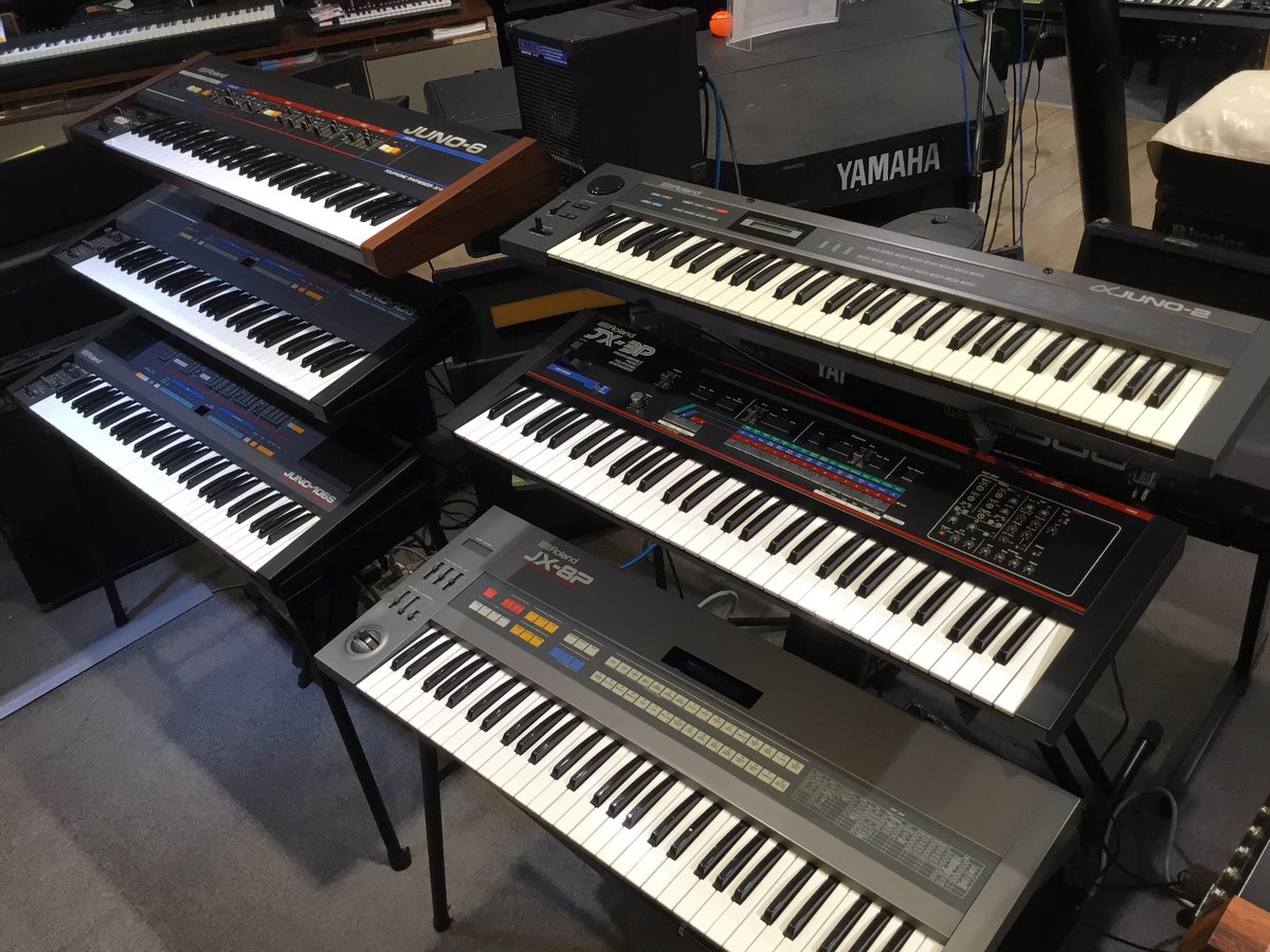 ishibashi_yoko's tweet photo. イシバシ楽器横浜店 #キーボードマート です。

本日は、Roland JUNO-106S と α JUNO-2(Alpha JUNO-2) の中古が入荷しました。
店頭は、ちょっとしたローランド祭りの様です。
商品ページはコチラから⬇️

https://t.co/oFPKfd7hpq

#roland
#JUNO106s
#αJUNO2 https://t.co/0cJerw25VL