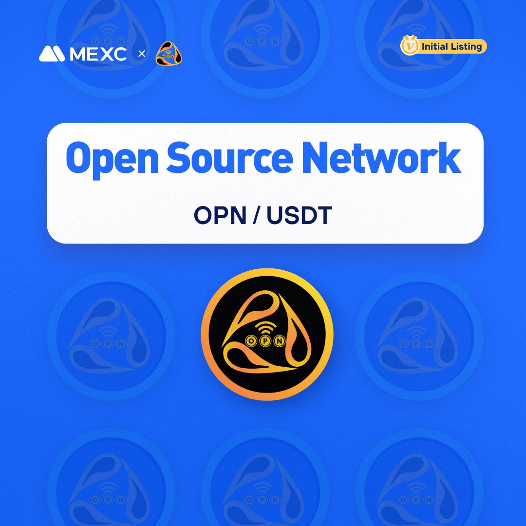 Happy to announce that the <a href="/OpenSourceNTK/">Open Source Network | $OPN</a> Kickstarter has concluded and $OPN will list on #MEXC!

🔹Deposit: Opened
🔹OPN/USDT Trading: Oct 7, 12:00 (UTC)

Details: mexc.com/support/articl…