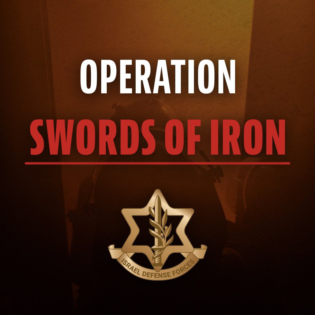 Israel launches Operation Swords of Iron.

I couldn't care less about the operation's name; I care about striking back and making sure the enemies of Israel know one name - Israel.

We are under severe attack. Israeli civilians were taken hostage and kidnapped, and thousands of