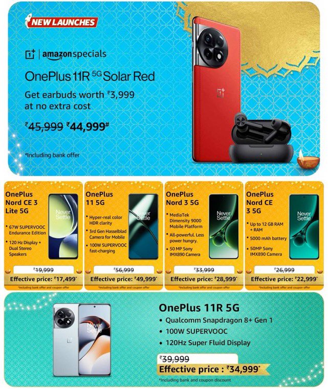 Deals on Oneplus Devices.
#amazongreatindianfestival2023 #Amazon #AmazonGreatIndianFestival