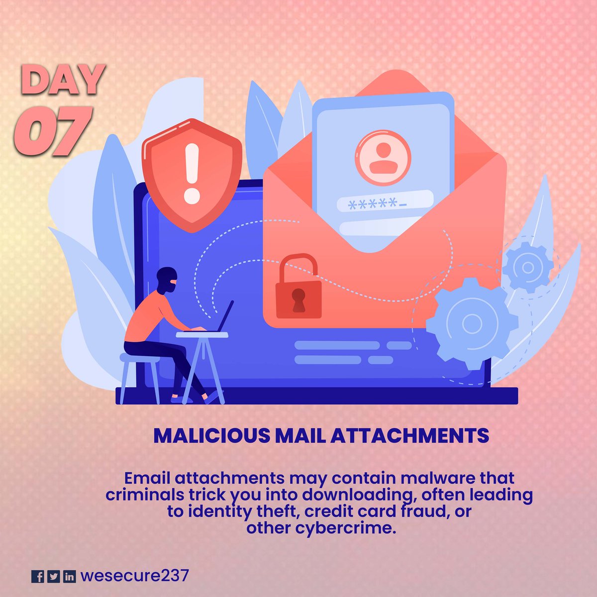 wesecure237's tweet photo. CYBERSECURITY AWARENESS CAMPAIGN
DAY 7 https://t.co/9w6euVPcob