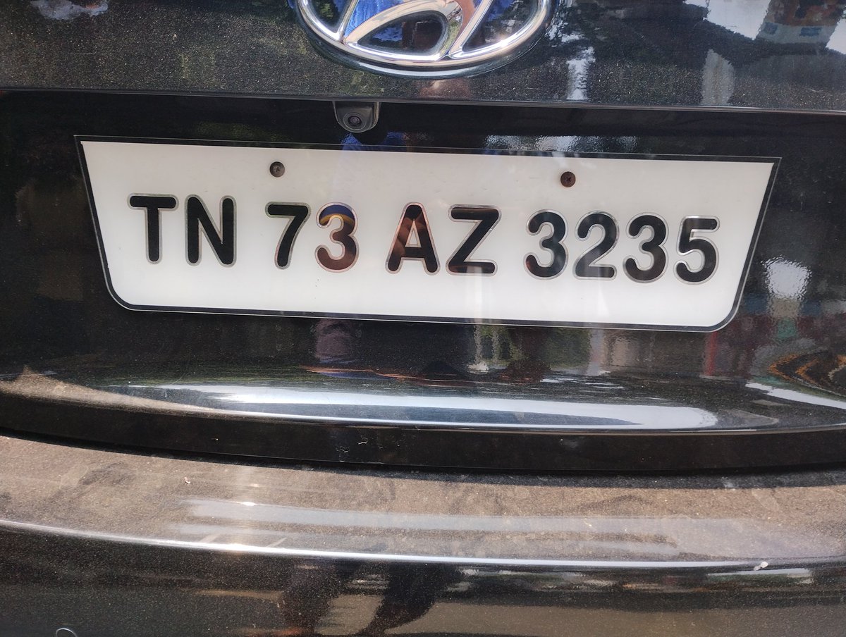 Anand0804's tweet photo. @ChennaiTraffic Sep 2018 registered car. is this number plate valid or defective https://t.co/bbIiLBECcR