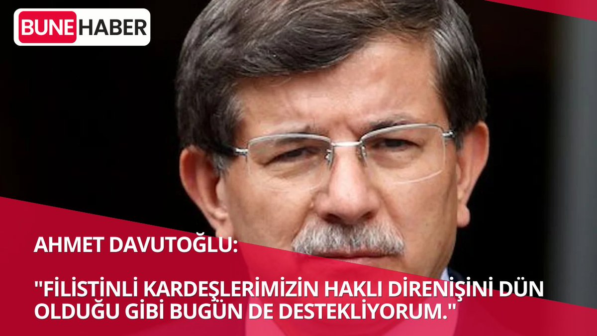 Ahmet Davutoğlu: 
 
'Filistinli kardeşlerimizin haklı direnişini dün olduğu gibi bugün de destekliyorum.'

#ahmetdavutoğlu #savas #Filistin #Israel