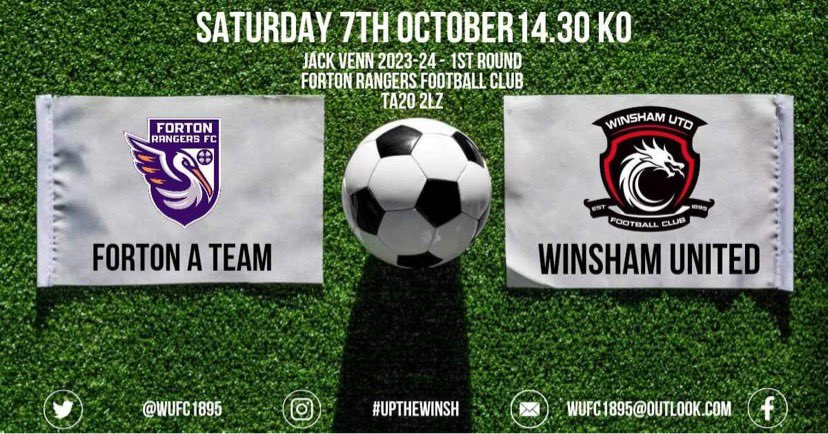 wufc1895's tweet photo. Join us today in our first of a run of away fixtures. 

Winsham take on Forton A in the first round of the Jack Venn cup at Forton FC. Make sure you come out and support the boys. 

Kick off is at 2:30pm. 

See you there. #UPTHEWINSH
🔴⚫️🔴⚫️ https://t.co/qeRXTBqGO3
