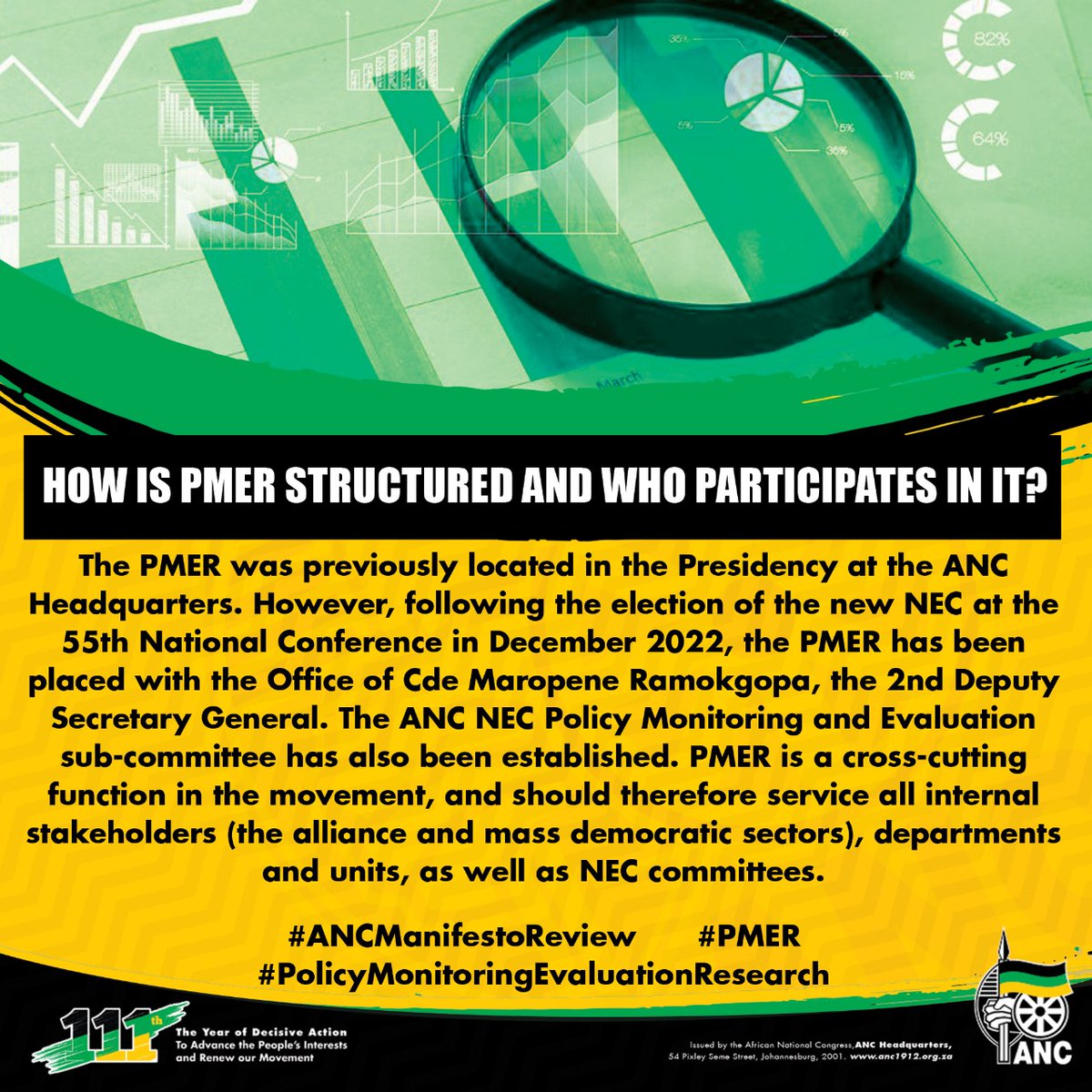 MaropeneRamo's tweet photo. Since the launch of the #2019ANCManifestoReview, the PMER has worked to facilitate engagements through provincial & regional structures of the @MYANC & its leagues.
Together with the people, we aim to ensure a continuous program of creating a better life.
#ANCAtWork
#PMER https://t.co/wWKkIdOzsv
