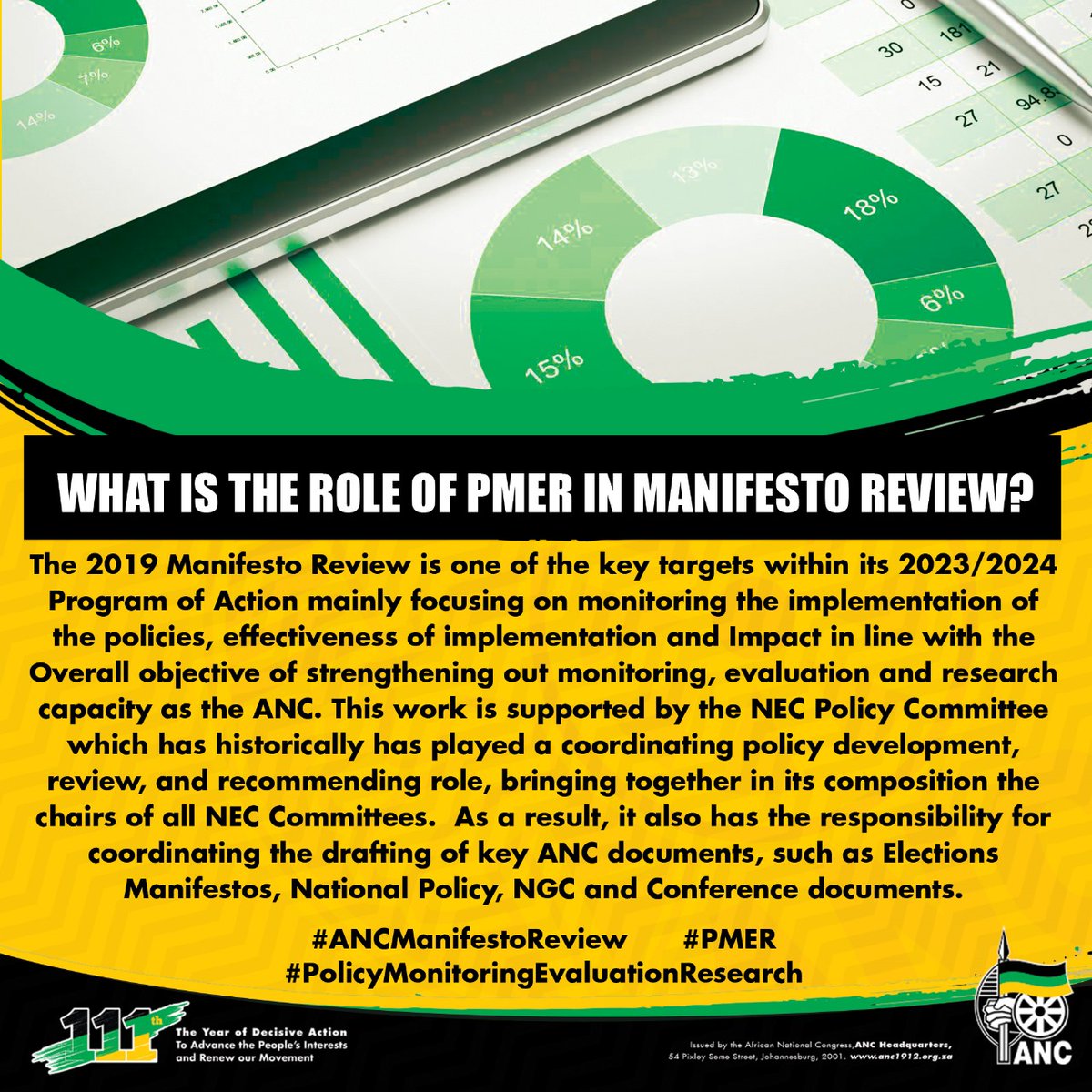 MaropeneRamo's tweet photo. Since the launch of the #2019ANCManifestoReview, the PMER has worked to facilitate engagements through provincial & regional structures of the @MYANC & its leagues.
Together with the people, we aim to ensure a continuous program of creating a better life.
#ANCAtWork
#PMER https://t.co/wWKkIdOzsv