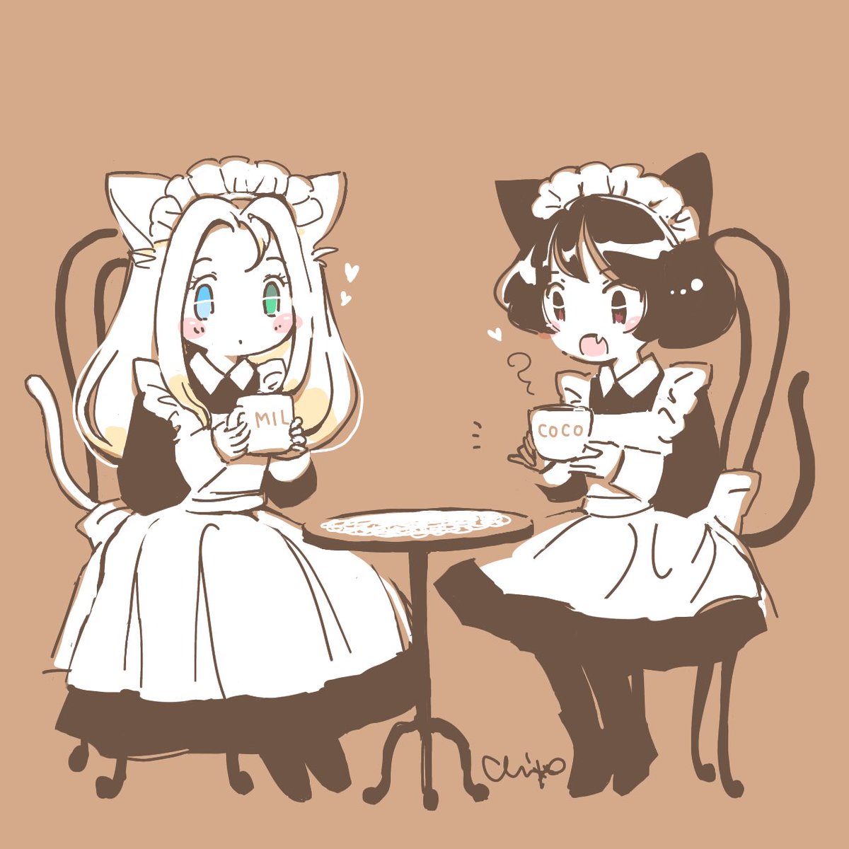 久々にここみる描いてみた
飲むのはやっぱり
ココアとミルク