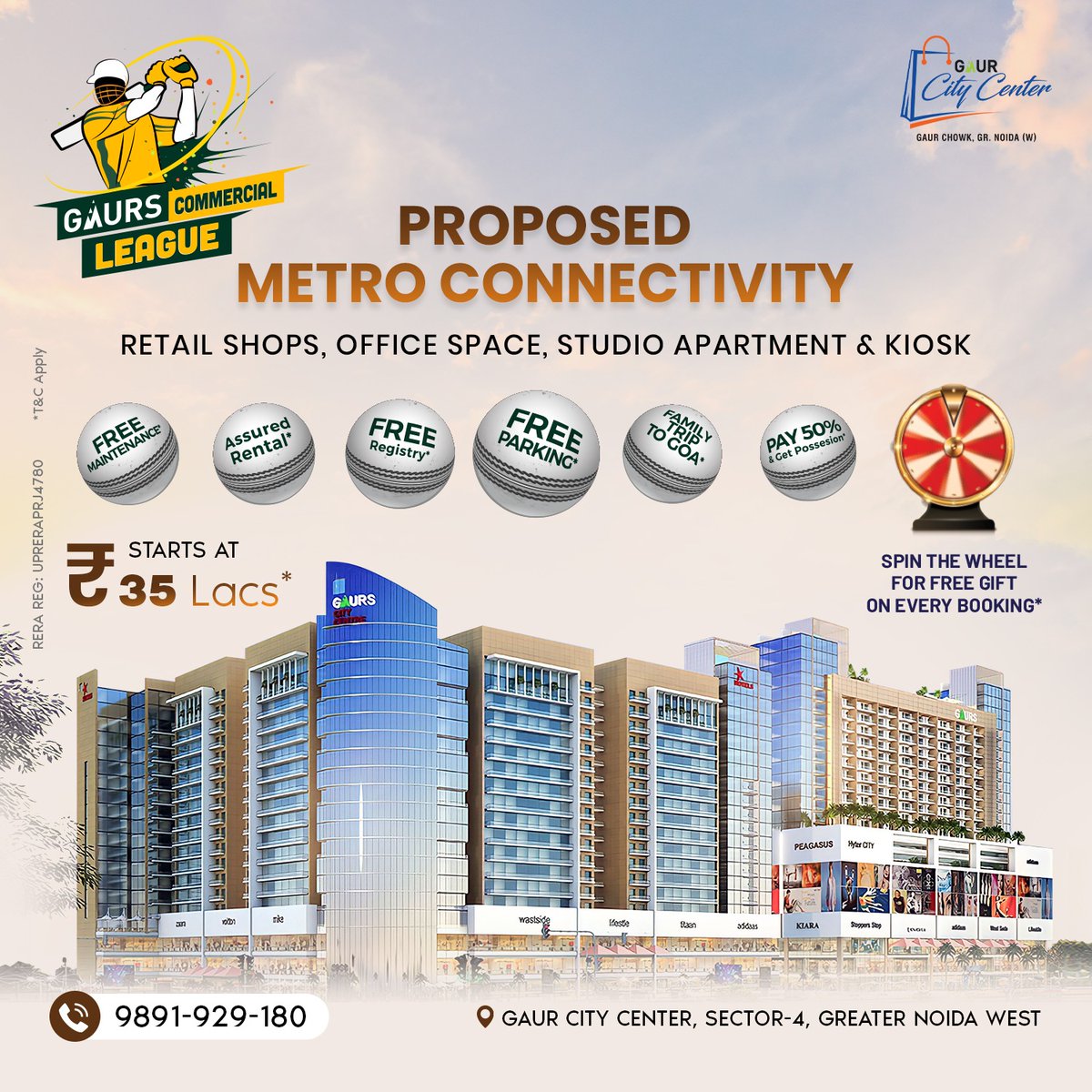 HaveOnDeal's tweet photo. The Time Is To Hit 6 On 6 - Biggest opportunity to Invest in Gaur Commercial League!
~ Start at ₹ 35 Lacs* Onwards.
Call Now;- 9891929180
Visit;- https://t.co/vx6N6HhX4Y
#GaurCommercialLeague #commercialproperty #commercial #residential #shopsforsale #retailshops #RealEstate https://t.co/pfGSfgU4Cq