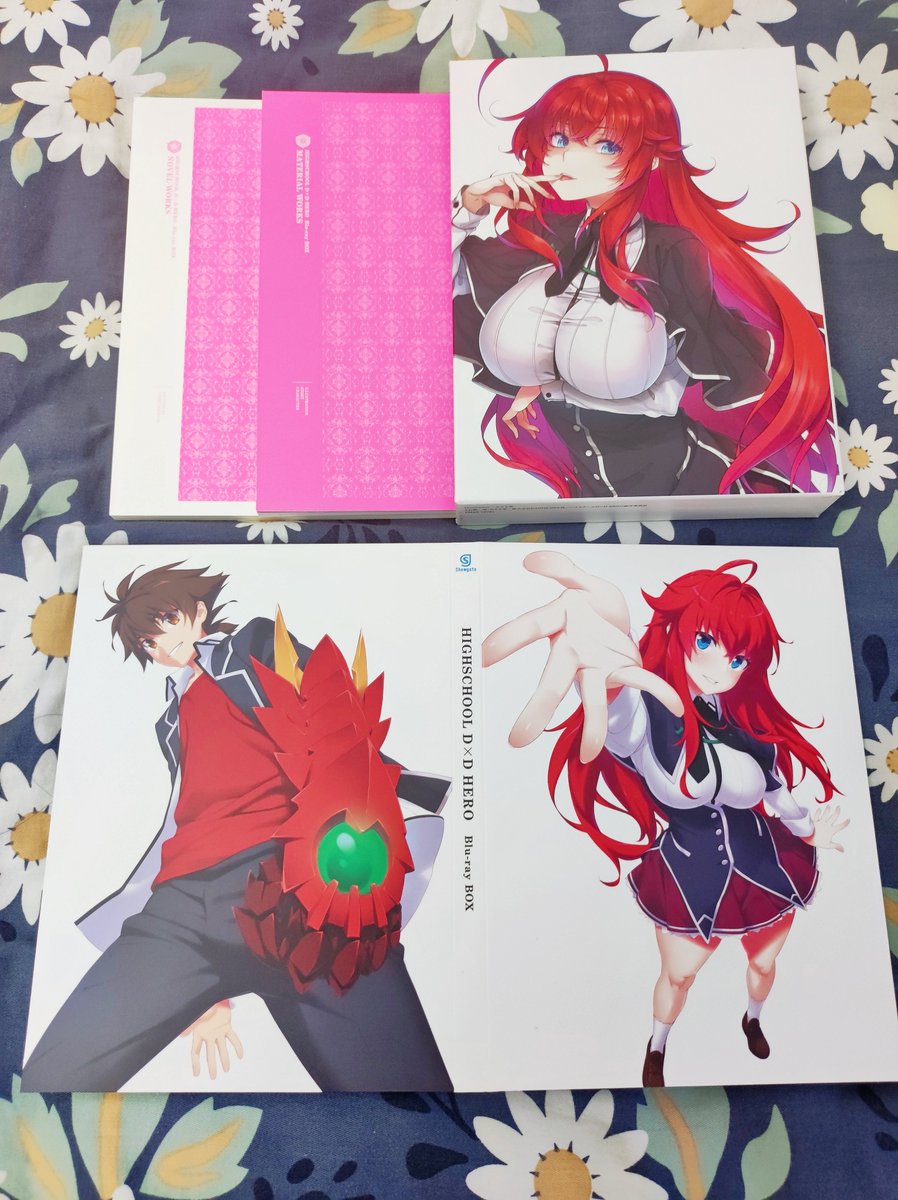 LIKAUCE's tweet photo. High School D×D HERO 的Blu-ray BOX 到货了！🥺S4 播出的那年没买，现在算是补票了！献出一点小小的支持~！光盘包装上新画的一诚好帅✨💕✨💕每次买蓝光碟最喜欢的就是看里面的设定小册子……！ https://t.co/2rYrMAIEaj