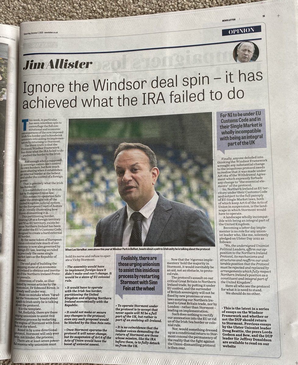 Jim Allister tweet media