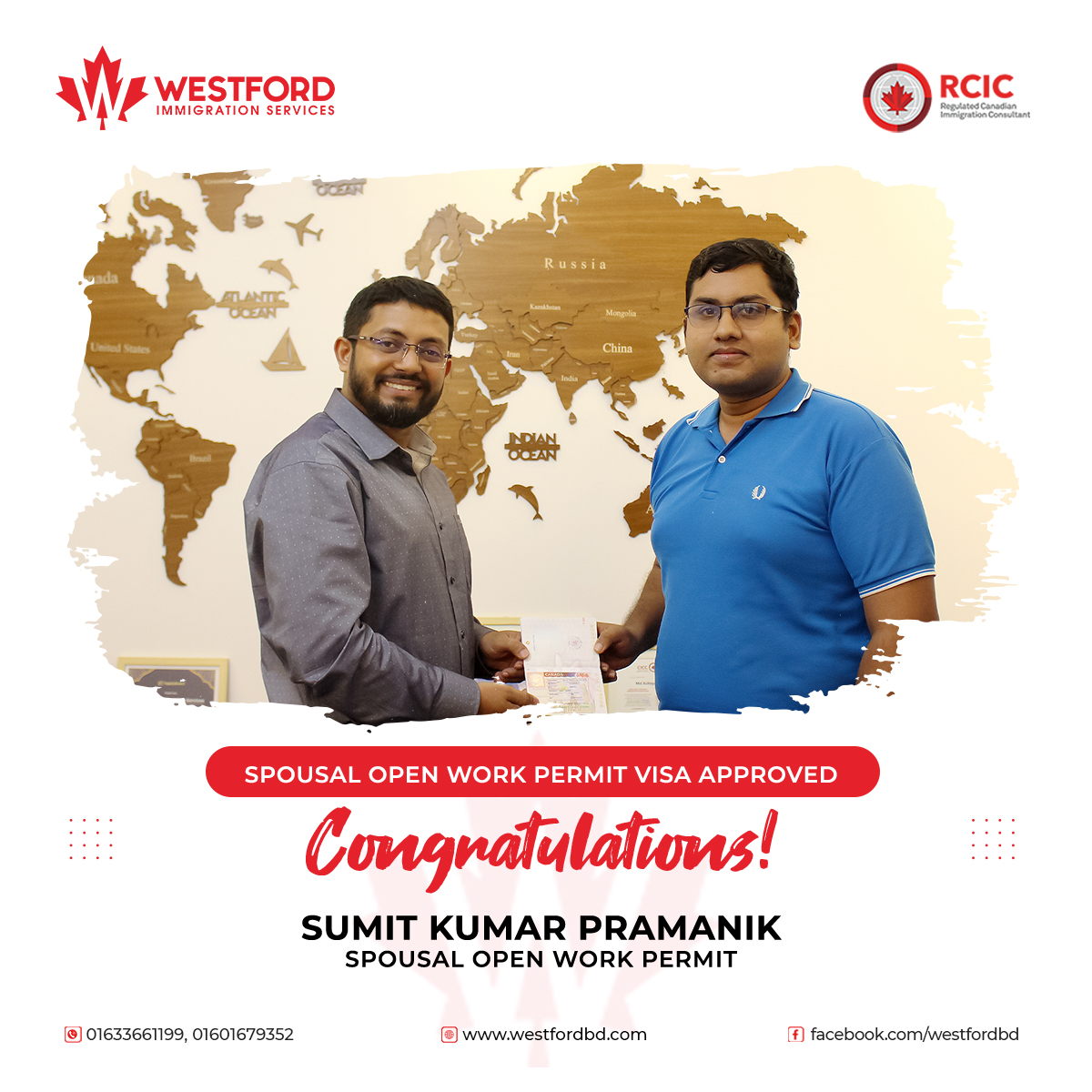 Westfordbd's tweet image. 🇨🇦 𝗦𝗣𝗢𝗨𝗦𝗔𝗟 𝗢𝗣𝗘𝗡 𝗪𝗢𝗥𝗞 𝗣𝗘𝗥𝗠𝗜𝗧 𝗩𝗜𝗦𝗔 𝗦𝗨𝗖𝗖𝗘𝗦𝗦
𝗖𝗼𝗻𝗴𝗿𝗮𝘁𝘂𝗹𝗮𝘁𝗶𝗼𝗻𝘀 to 𝗦𝘂𝗺𝗶𝘁 𝗞𝘂𝗺𝗮𝗿 for securing your 𝗦𝗢𝗪𝗣.

𝗙𝗼𝗹𝗹𝗼𝘄 𝘂𝘀:
linktr.ee/westfordbd

#StudyInCanada #canadastudyvisa #spousalopenworkpermit #rcicashiq #westfordbd