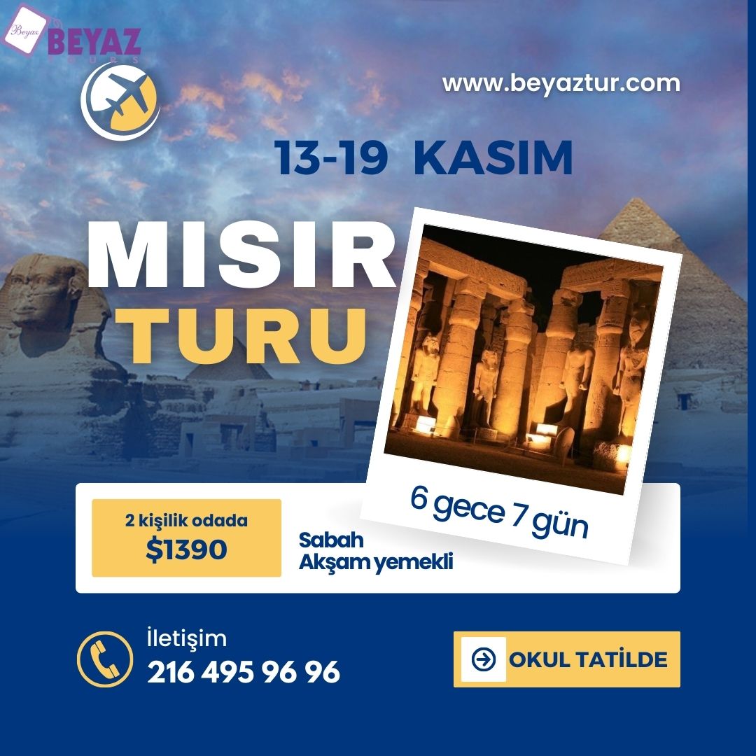 BEYAZTOURS's tweet photo. 13 KASIMDA OKUL TATİLİNDE BÜYÜK MISIR TURU NIL AIR ile
 6 Gece 7 Gün  Yemekler dahil konaklama. 
#mısır #kahire #iskenderiye #beyaztur @BEYAZTOURS 
https://t.co/Gi16zhgxsg https://t.co/d1IMJQW1jP