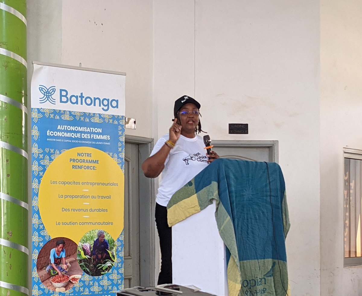 1️⃣ Directrice pays Batonga : 

' Il n'y a pas un âge pour subir n'importe quelle violence, ni un âge pour avoir un réel accompagnement ' 

#NosVoixComptent 
#GlobalFundforWomen 
#RedevabilitéFéministe 
#GénérationÉgalité 
#BatongaFoundation  
#OnuFemmes