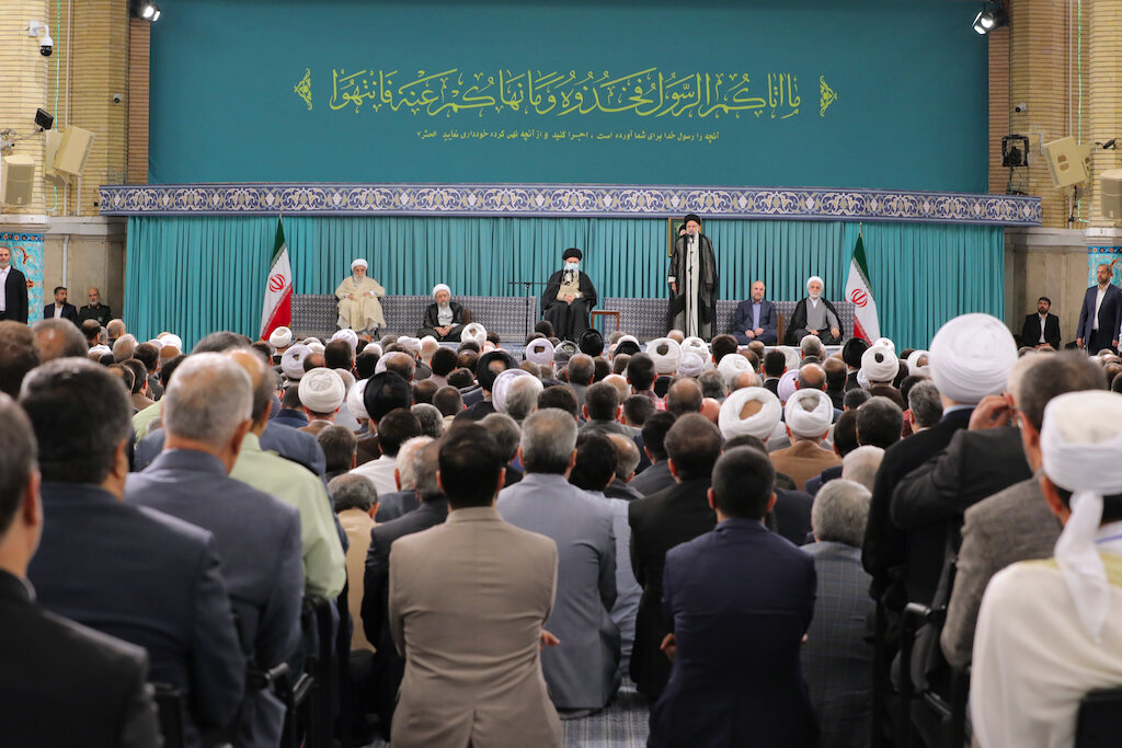 JasonMBrodsky's tweet photo. Would also note Khamenei's messaging in recent days was hinting at an escalation against #Israel. He spoke at a Islamic Unity Conference on October 3, bragging about how Israel is dying and warning those Abraham Accords countries they are betting on a losing horse. #Hezbollah's Naim Qassem was in attendance at the speech.