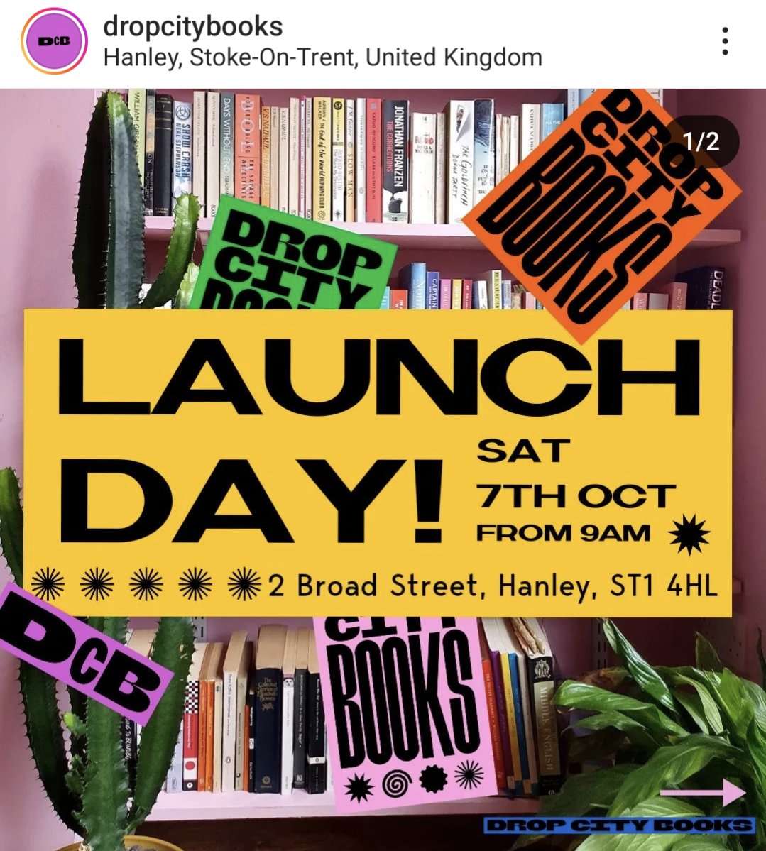 #StokeonTrent people. An actual #independentbookshop is opening in Hanley today! 
I am beside myself with excitement. This could be expensive.