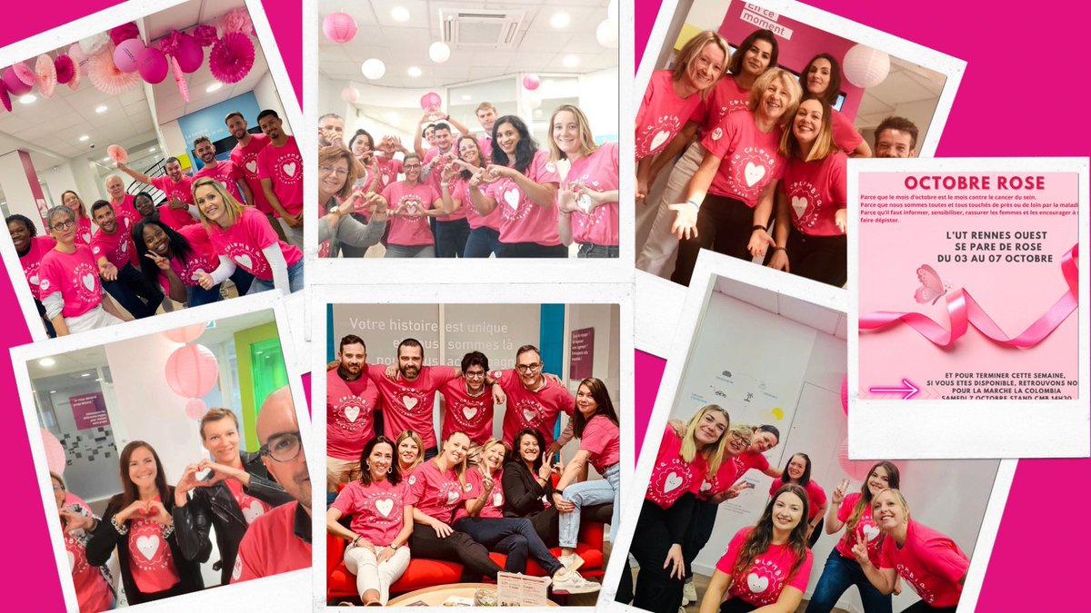 Tous les collaborateurs de <a href="/UTRennesOuest/">UT Rennes Ouest</a> mobilisés pour Octobre Rose. Venez marcher avec nous 🚶‍♀️🚶🎀🌹 <a href="/CMB_DD35/">Crédit_Mutuel_DD35</a> <a href="/cmarkea/">Crédit Mutuel Arkéa</a> <a href="/CMBretagne/">CMBretagne</a> #octobrerose2023