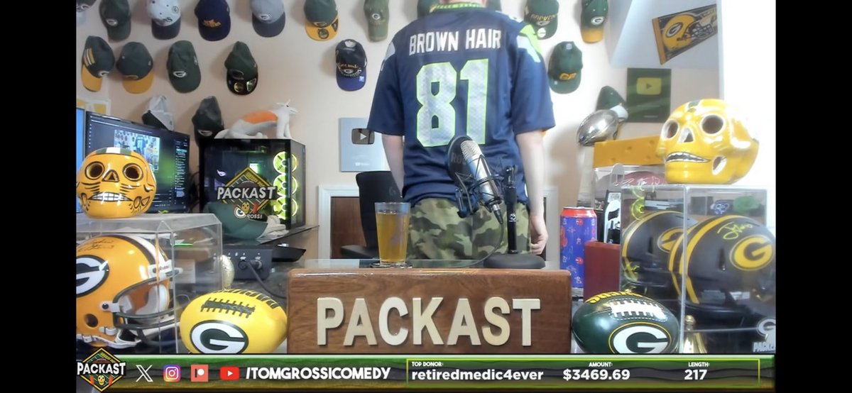 Commodore Ty (@ty_guy1988) on Twitter photo For <a href="/tomgrossicomedy/">Tom Grossi</a> next Clickbait punishment, you should make him stream a Seahawks game with this jersey on the entire stream For <a href="/tomgrossicomedy/">Tom Grossi</a> next Clickbait punishment, you should make him stream a Seahawks game with this jersey on the entire stream
