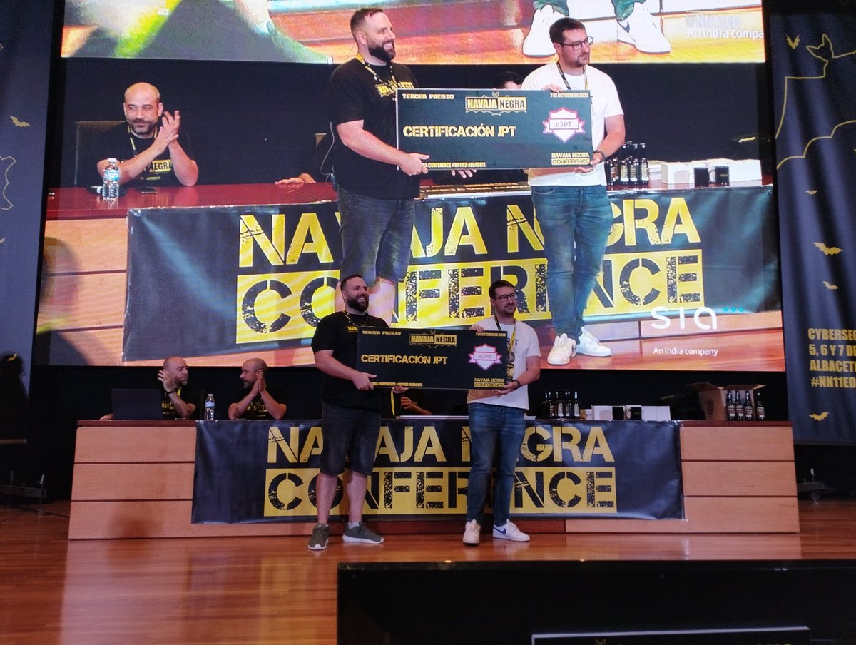 Navaja Negra Conference (@navajanegra_ab) on Twitter photo Y llega el momento de la clausura y entrega de premios en #NN11ED... con los premios del CTF de <a href="/hunters_flag/">FlagHunters</a>
Puedes seguirla en directo, aquí. 👇
twitch.tv/navajanegra Y llega el momento de la clausura y entrega de premios en #NN11ED... con los premios del CTF de <a href="/hunters_flag/">FlagHunters</a>
Puedes seguirla en directo, aquí. 👇
twitch.tv/navajanegra
